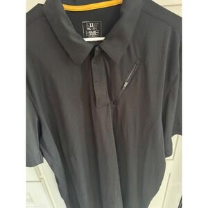 5.11 Tactical Men's Black Short Sleeve Polo Shirt with Zipper Pocket Extra Large